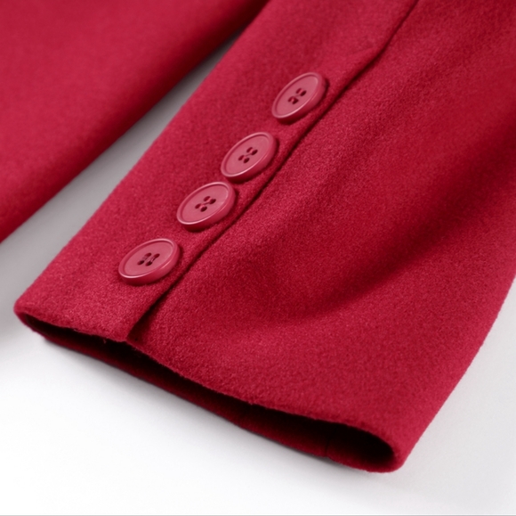 Office Blazer Women Casual Lapel Long Sleeve Single Breasted Shoulder Pads Femal - Picture 8 of 9